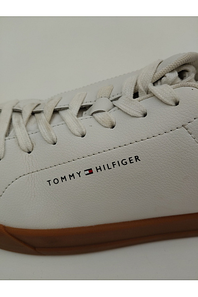 TOMMY HILFIGER Pánské tenisky TH Court Lth Detail Ess Bílé Velikost EU 44 | TOMMY HILFIGER | obrázek 10