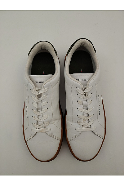 TOMMY HILFIGER Pánské tenisky TH Court Lth Detail Ess Bílé Velikost EU 44 | TOMMY HILFIGER | obrázek 12
