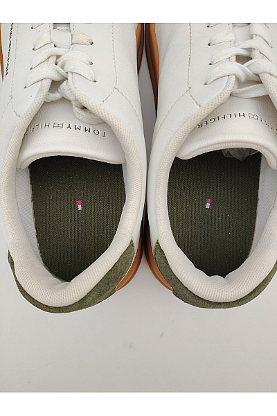 TOMMY HILFIGER Pánské tenisky TH Court Lth Detail Ess Bílé Velikost EU 44 | TOMMY HILFIGER | obrázek 13