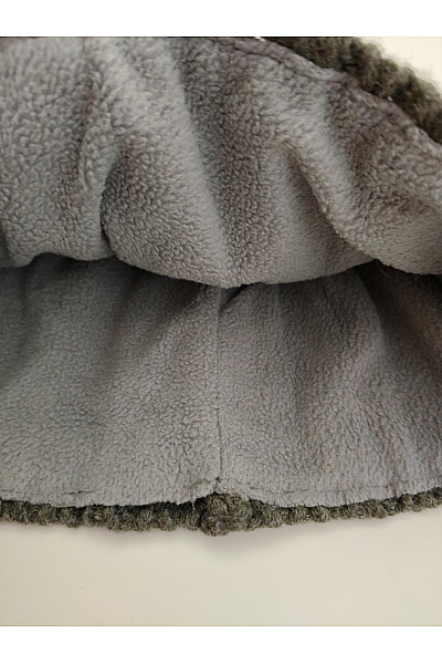 Šedá pletená zimní čepice s pruhovaným vzorem | Unimoda | obrázek 3