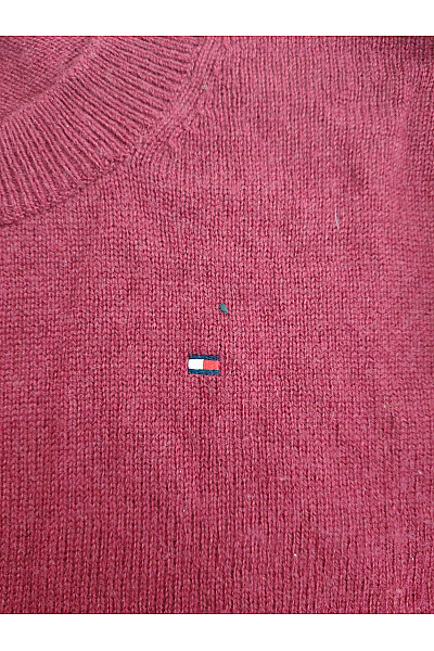 TOMMY HILFIGER Červený pletený pulovr se spadlými rameny Vel. M | TOMMY HILFIGER | obrázek 3