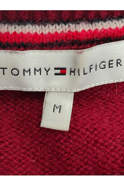 TOMMY HILFIGER Červený pletený pulovr se spadlými rameny Vel. M | TOMMY HILFIGER | obrázek 5