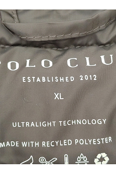 POLO CLUB Černá prošívaná přechodná bunda se zipem Velikost XL | POLO CLUB | obrázek 7