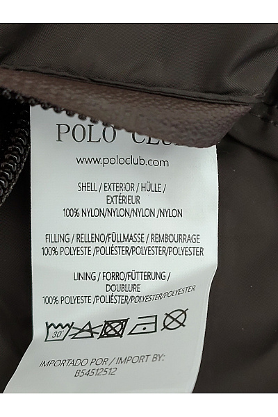 POLO CLUB Černá prošívaná přechodná bunda se zipem Velikost XL | POLO CLUB | obrázek 8