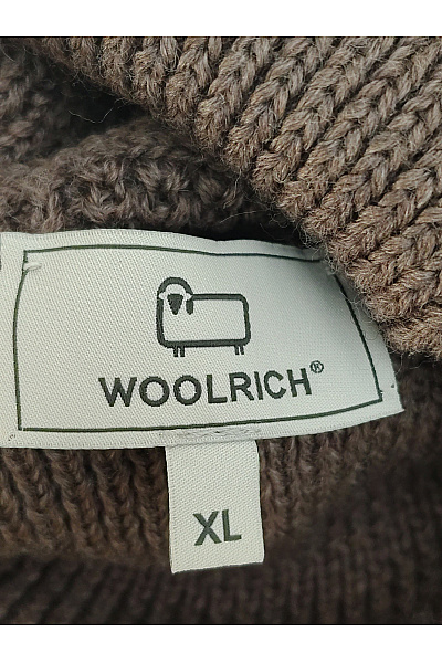 Woolrich Hnědý vlněný žebrovaný rolák Vel. XL | Woolrich | obrázek 5