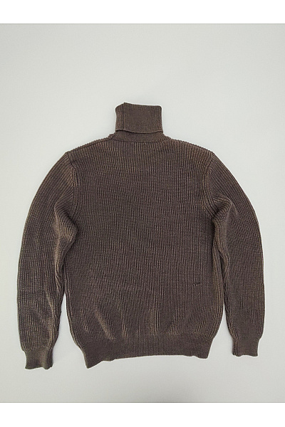 Woolrich Hnědý vlněný žebrovaný rolák Vel. XL | Woolrich | obrázek 6