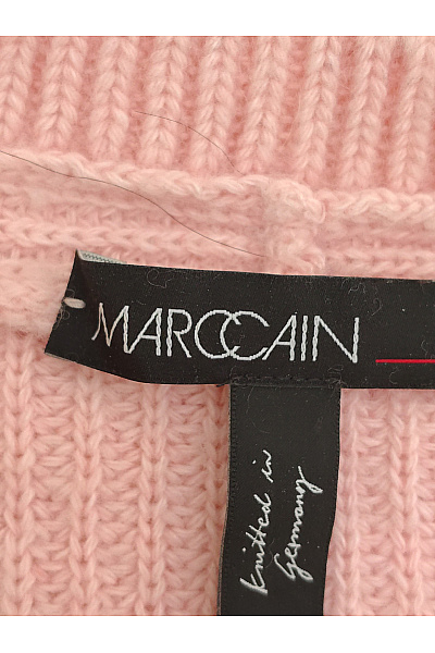MARCCAIN Růžový pletený pulovr s výstřihem do V a nabíranými rukávy Vel. M | MARCCAIN | obrázek 6