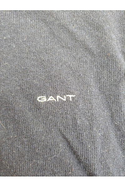 GANT Pánský vlněný svetr na zip se stojáčkem modrý Velikost XL | GANT | obrázek 4