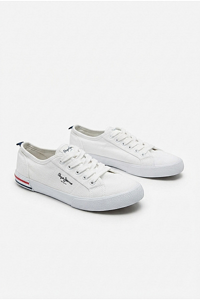 Pepe Jeans Tenisky Brady Basic Bílé Velikost EU 37