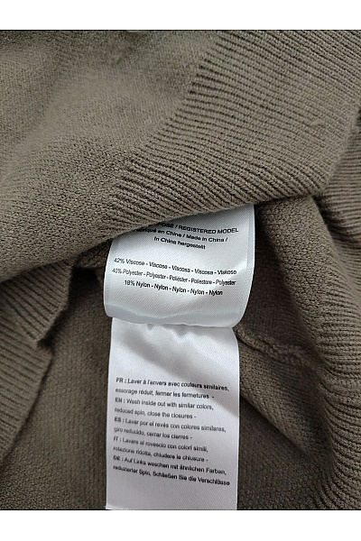 Peak mountain Pánský khaki pletený pulovr se stojáčkem na zip sportovní Vel. 2XL | peak mountain | obrázek 5