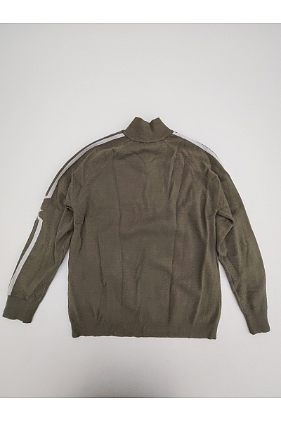 Peak mountain Pánský khaki pletený pulovr se stojáčkem na zip sportovní Vel. 2XL | peak mountain | obrázek 8