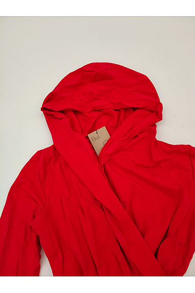 Be wear Červené bavlněné mikinové šaty s dlouhým rukávem a kapucí Vel. S | Be wear | obrázek 7