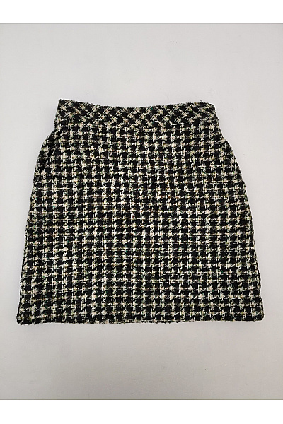 MANGO Černobílá pepitová mini sukně do pasu elegantní Vel. US XS | MANGO | obrázek 2