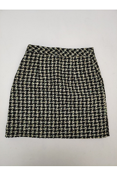 MANGO Černobílá pepitová mini sukně do pasu elegantní Vel. US XS | MANGO | obrázek 8