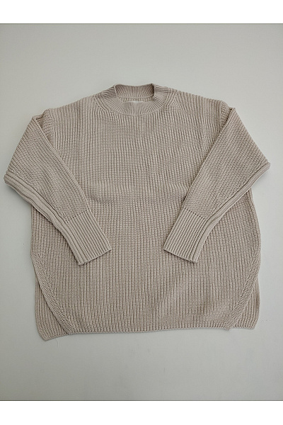 Marc O´Polo Béžový bavlněný oversized pulovr se stojáčkem Velikost M | Marc O´Polo | obrázek 2