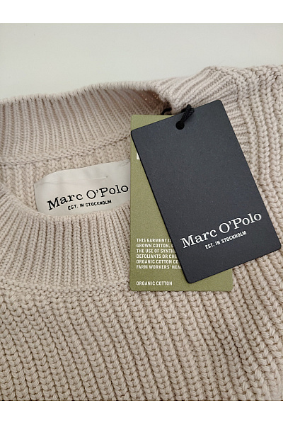 Marc O´Polo Béžový bavlněný oversized pulovr se stojáčkem Velikost M | Marc O´Polo | obrázek 6