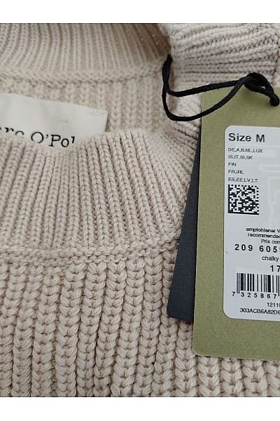 Marc O´Polo Béžový bavlněný oversized pulovr se stojáčkem Velikost M | Marc O´Polo | obrázek 8