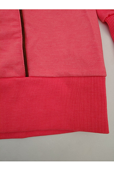 Alife and kickin Dámská růžová mikina s kapucí na zip prodloužená sportovní Vel. XL | alife and kickin | obrázek 3