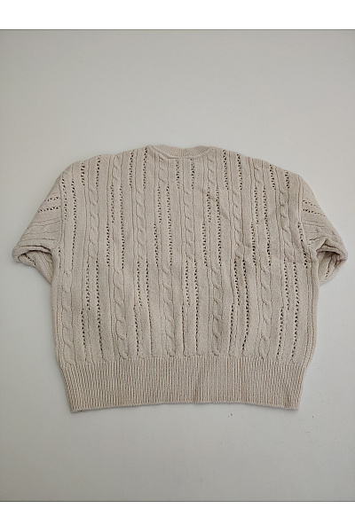 Pepe Jeans Béžový oversized pletený pulovr s copánkovým vzorem Vel. M | Pepe Jeans | obrázek 5