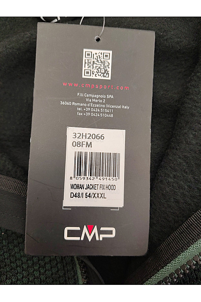 CMP Dámská černá sportovní mikina na zip s kapucí Vel. IT 54/XXXL | CMP | obrázek 8