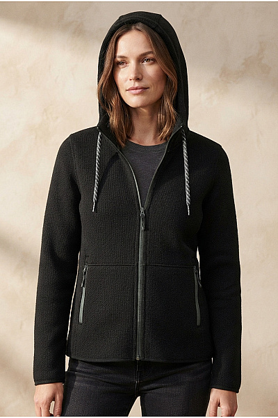 CMP Dámská černá Sportovní Mikina Na Zip S Kapucí Vel. IT 54/XXXL