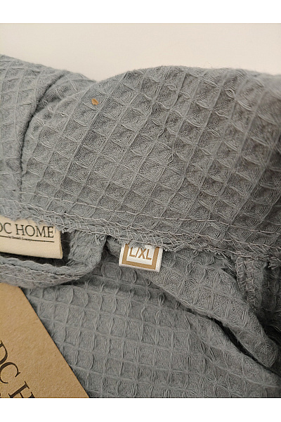 Zo!home Dámský šedý bavlněný vaflový župan s lemováním Velikost L/XL | Zo!home | obrázek 9