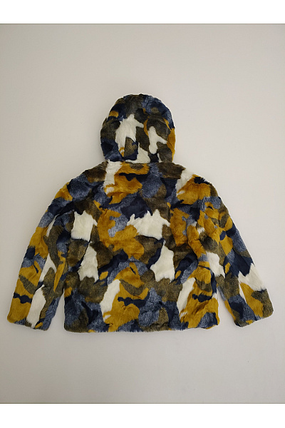 DESIGUAL Dívčí barevná maskáčová bunda s kapucí Vel. M | DESIGUAL | obrázek 8