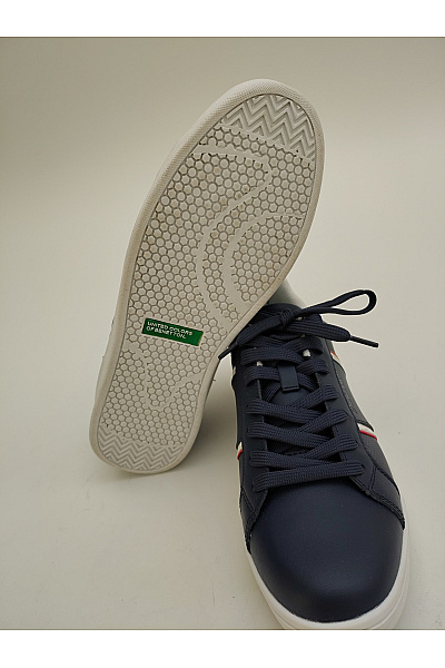 BENETTON Pánské tenisky United Colors of Navy Blue & White Colourblocked Sneakers Modré Velikost EU 44 | BENETTON | obrázek 7