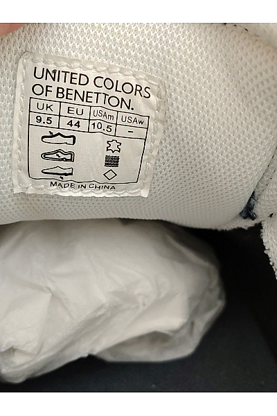 BENETTON Pánské tenisky United Colors of Navy Blue & White Colourblocked Sneakers Modré Velikost EU 44 | BENETTON | obrázek 9