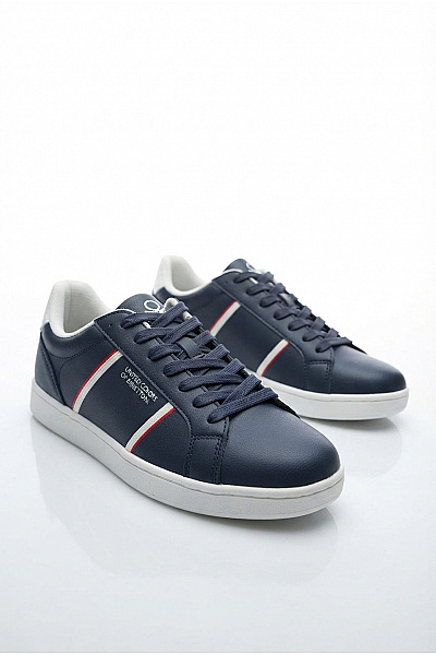 BENETTON Pánské Tenisky United Colors Of Navy Blue & White Colourblocked Sneakers Modré Velikost EU 44