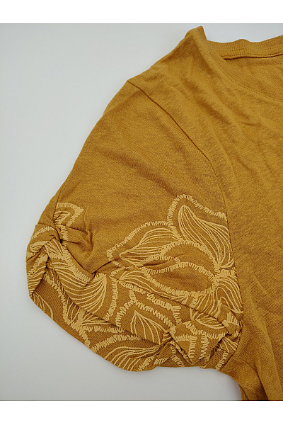 DESIGUAL Dámské khaki tričko s krátkým rukávem a květinovým vzorem Vel. M | DESIGUAL | obrázek 4