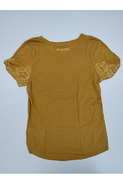 DESIGUAL Dámské khaki tričko s krátkým rukávem a květinovým vzorem Vel. M | DESIGUAL | obrázek 9