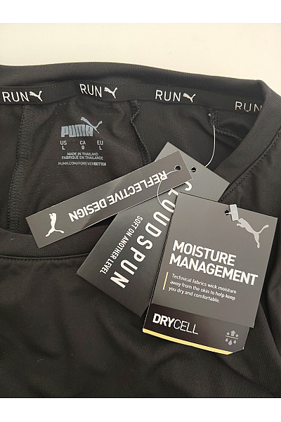 Puma Černé sportovní funkční tričko s dlouhým rukávem a kulatým výstřihem Vel. US L | Puma | obrázek 7