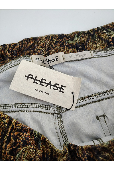 Please Dámské hnědé vzorované tepláky s pružným pasem | Please | obrázek 5