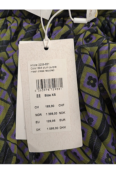 RICH&ROYAL Khaki midi šaty s dlouhým rukávem geometrický vzor Vel. EU XS | RICH&ROYAL | obrázek 7