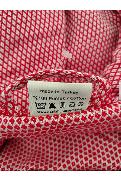 Dámský červený bavlněný župan s vaflovou texturou Vel. S/M | Unimoda | obrázek 6