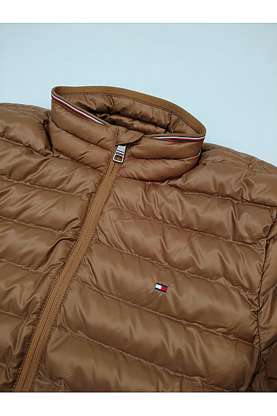 TOMMY HILFIGER Hnědá prošívaná přechodová bunda se zipem Vel. S | TOMMY HILFIGER | obrázek 4