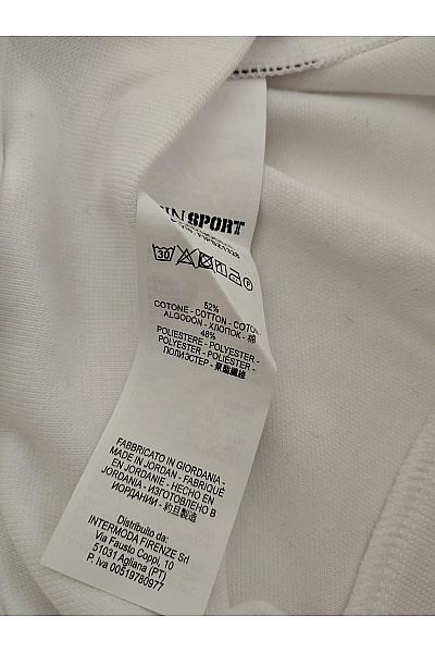 PLEIN SPORT Bílá bavlněná sportovní mikina na zip s kapucí a nápisem Velikost XXXL | PLEIN SPORT | obrázek 5