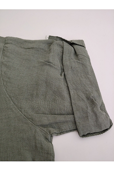 Khaki lněné košilové šaty volné letní Vel. XL/XXL | Unimoda | obrázek 4