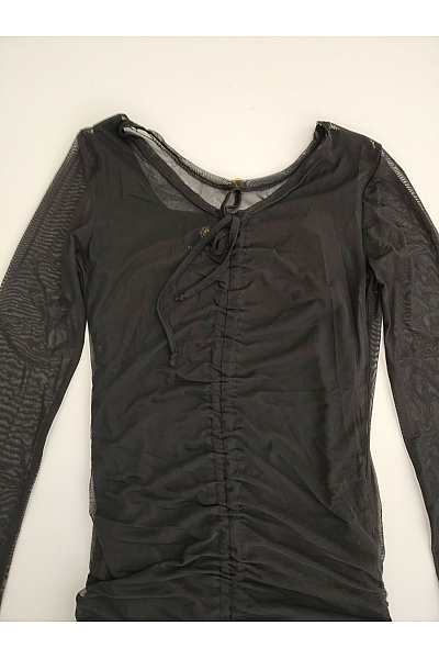 Makadamia Černé mini šaty s dlouhým rukávem bodycon Vel. EU 38 | Makadamia | obrázek 3