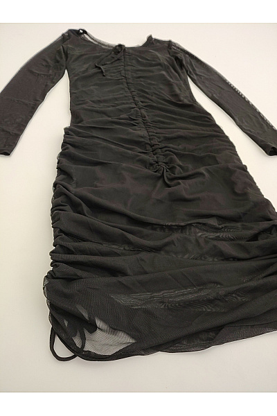 Makadamia Černé mini šaty s dlouhým rukávem bodycon Vel. EU 38 | Makadamia | obrázek 4