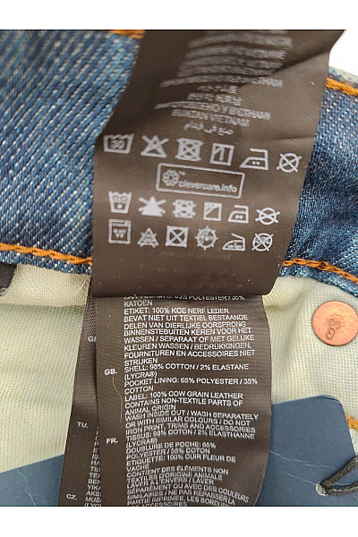 G-Star Pánské bavlněné modré džíny rovné seprané selvedge Velikost W30 L32 | G-Star | obrázek 8