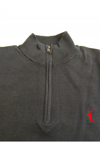 POLO CLUB Pánský modrý bavlněný pulovr se stojáčkem na zip Vel. XL | POLO CLUB | obrázek 5