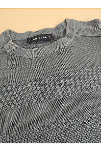 POLO CLUB Pánský pletený pruhovaný pulovr khaki Vel. XXL | POLO CLUB | obrázek 3