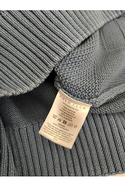 POLO CLUB Pánský pletený pruhovaný pulovr khaki Vel. XXL | POLO CLUB | obrázek 7