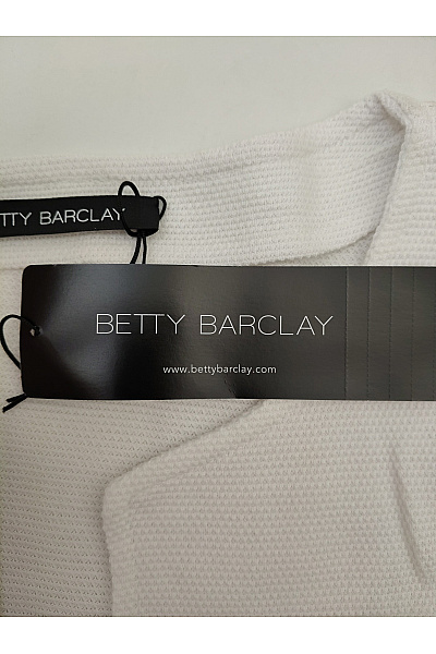 BETTY BARCLAY Bílé bavlněné sako bez límce s 3/4 rukávem Velikost DE 42 | BETTY BARCLAY | obrázek 6