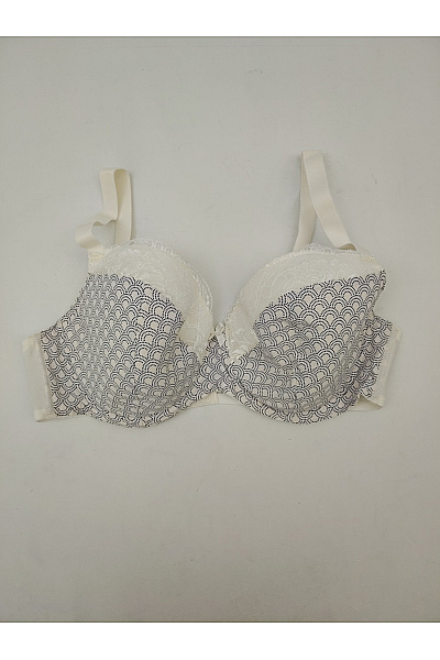 Kamea lingerie Černobílá krajková kosticová podprsenka s ozdobným vzorem Velikost EU 95C | kamea lingerie | obrázek 2
