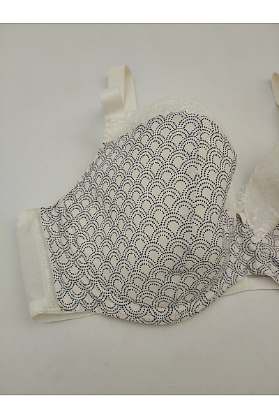Kamea lingerie Černobílá krajková kosticová podprsenka s ozdobným vzorem Velikost EU 95C | kamea lingerie | obrázek 3