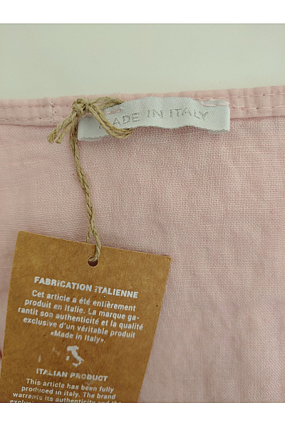 MADE IN ITALY Růžové lněné šaty volné letní mini Vel. XL | MADE IN ITALY | obrázek 7