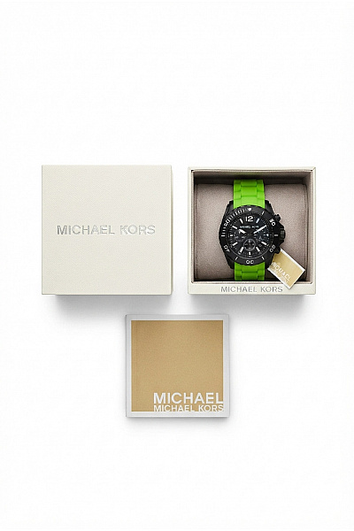MICHAEL KORS Pánské Sportovní Hodinky S Neonově Zeleným řemínkem